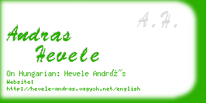 andras hevele business card